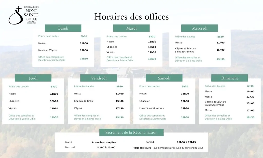 Sanctuaire du Mont Sainte-Odile 1 Horaires ete paysage 1