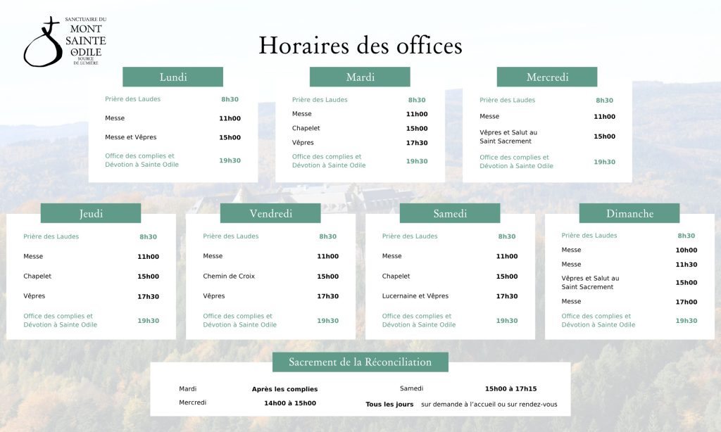 Sanctuaire du Mont Sainte-Odile 1 Horaires paysage